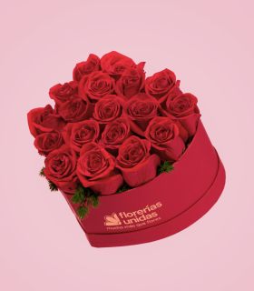 Box Corazón con 18 rosas - SV24-03