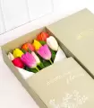 Caja Con 10 Tulipanes - CTx10