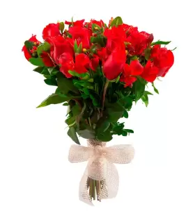 Ramo Vintage De Rosas Y Astromelias - RAM29