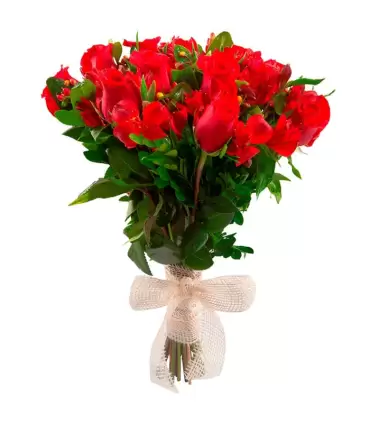 Ramo Vintage De Rosas Y Astromelias - RAM29