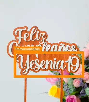 Topper Cumpleaños Personalizable - PERZ-TP001