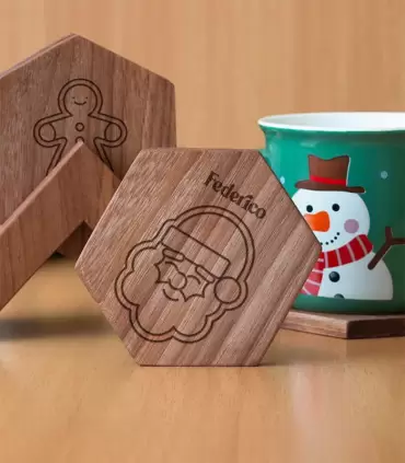 Posavasos Navideño Personalizados (4 Unid.) - PERZNAV24-24