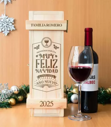 Portabotella Para Vino Navideña Personalizada - PERZNAV24-33