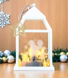 Linterna Blanca de Navidad - Personalizable - Perznav24-15