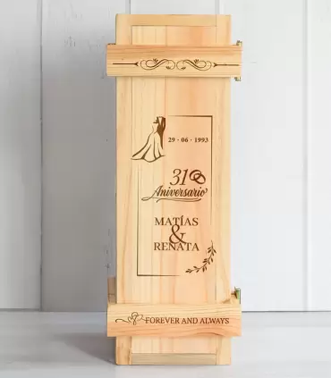 Portabotella Para Vino Pareja Personalizada - PERZNAV24-34