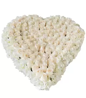 Almohadón Funebre Corazón 120 Rosas  - CON54