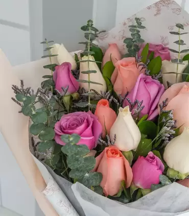 Ramo 18 Rosas Pasteles - MA25-11