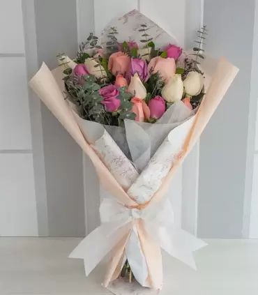 Ramo 18 Rosas Pasteles - MA25-11