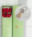 Caja 6 Rosas + Llavero Personalizado - PERZ-MA25-09
