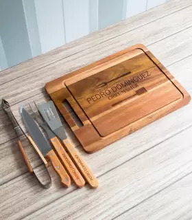 Tabla Parrillera Y Utensilios Personalizados - PERZPEL16