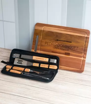 Tabla Parrillera Y Utensilios Personalizados - PERZPEL16