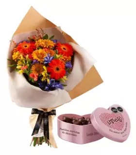 Ramo Gerberas, Margaritas + Chocolate - RAM33-Sorini