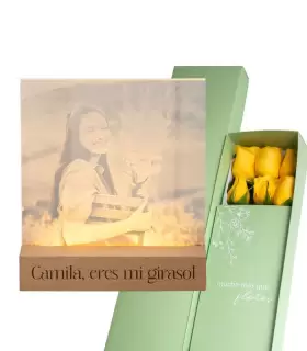 Pack Caja 6 Rosas y Làmpara - FAM25-PERZ02