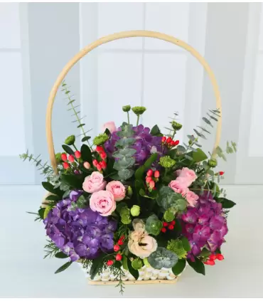 Canasta Navideña Floral Grande - NAV25-02