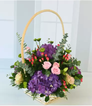 Canasta Navideña Floral Grande - NAV25-02