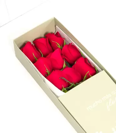 Caja Con 9 Rosas - CAx9