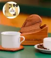 Posavasos Corazón Personalizados (6 Unid.) con chocolate - PERZELLA-07